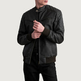 Leris Brown Leather Bomber Jacket